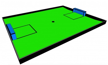 Поле Футбол c наклонами  (основание+наклоны+ворота+покрытие)